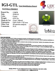 4.83 Ratti Natural Peridot With Govt.Lab Certificate-(4551)